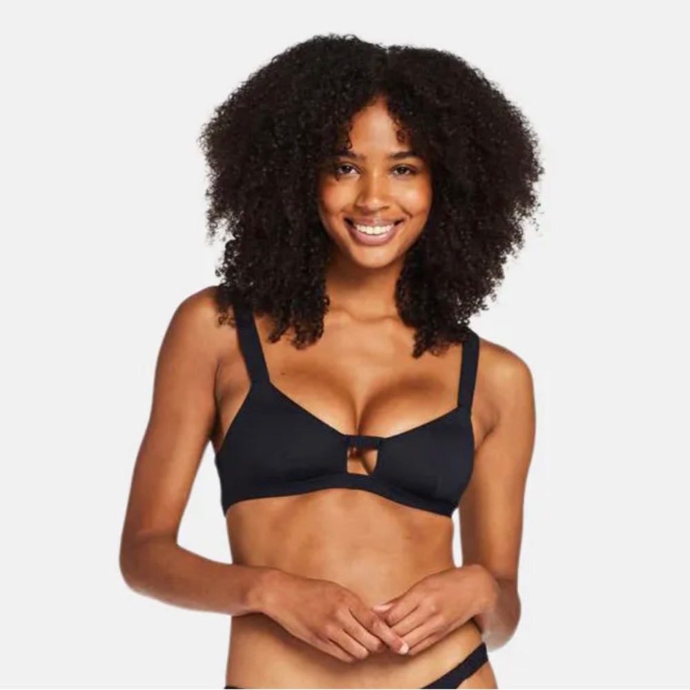 NWT👙VITAMIN A Swim Lennon Bralette Top - Zuri Black Size 8/Med
